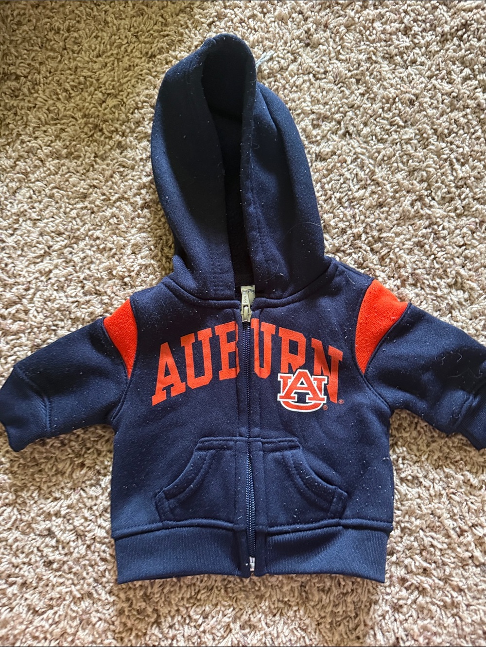 Auburn baby Hooded Zip-Up Sweatshirt